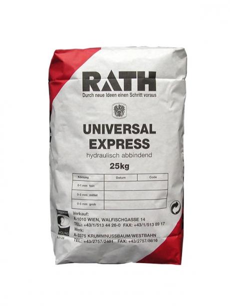 RATH, zalievacia malta UNIVERSAL EXPRESS jemná, hydraulická väzba, 0-1mm, 25Kg