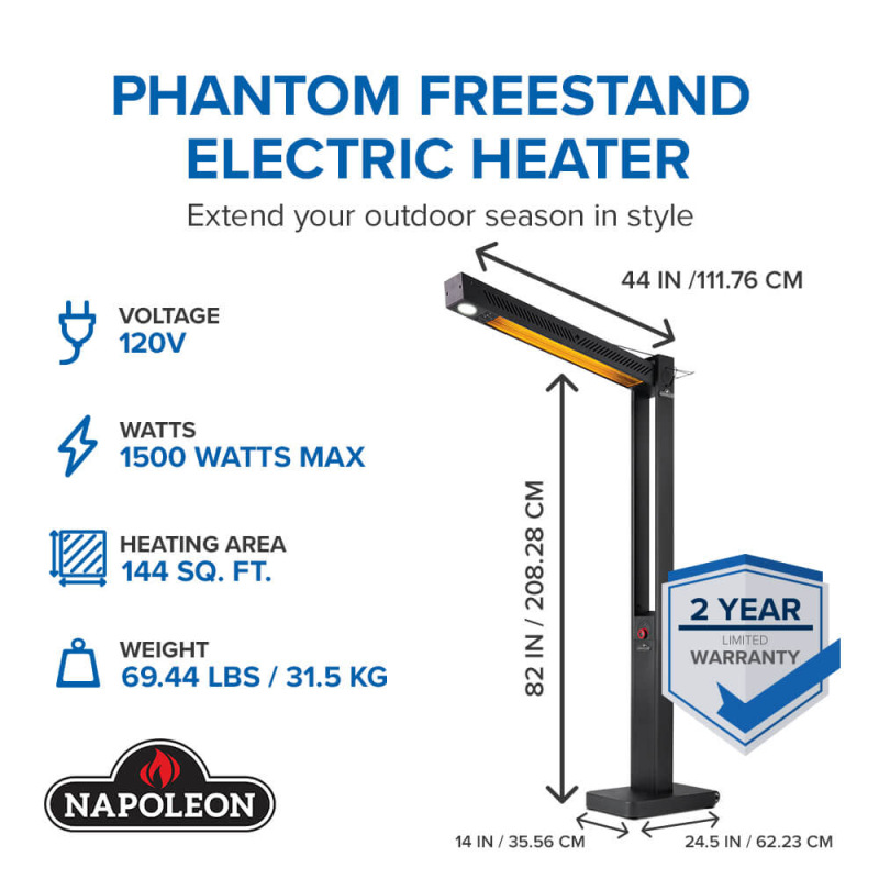 Vonkajší elektrický infračervený ohrievač Phantom 1